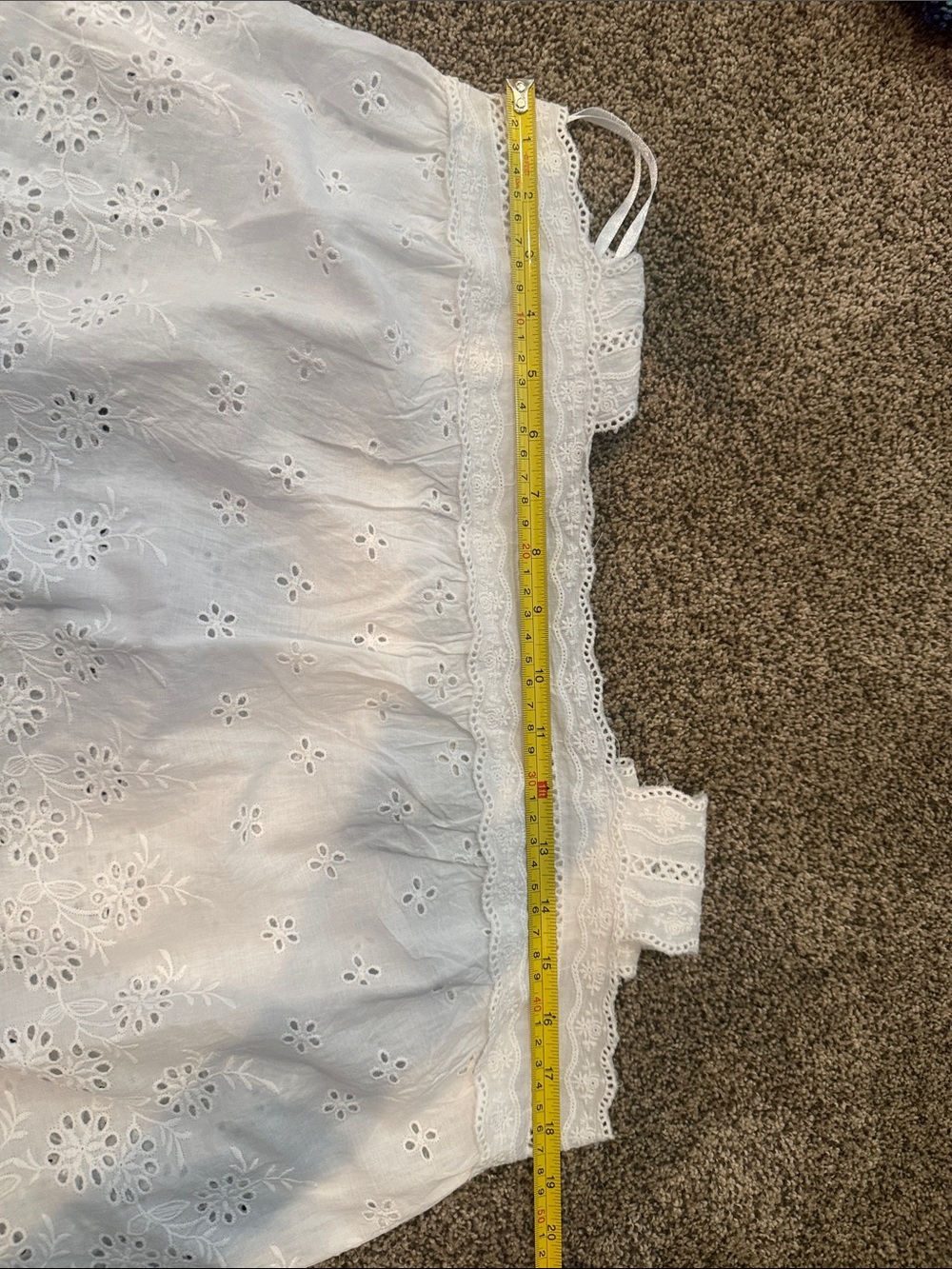 Silk & Salt White Eyelet Lace Tank Top - Picture 7 of 8
